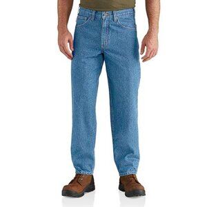 CARHARTT Men's Relaxed Fit Tapered Leg Jean Size 38X32 In Cove